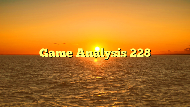 Game Analysis 228