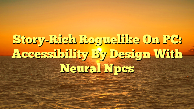 Story-Rich Roguelike On PC: Accessibility By Design With Neural Npcs