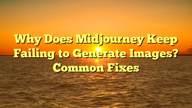 Why Does Midjourney Keep Failing to Generate Images? Common Fixes